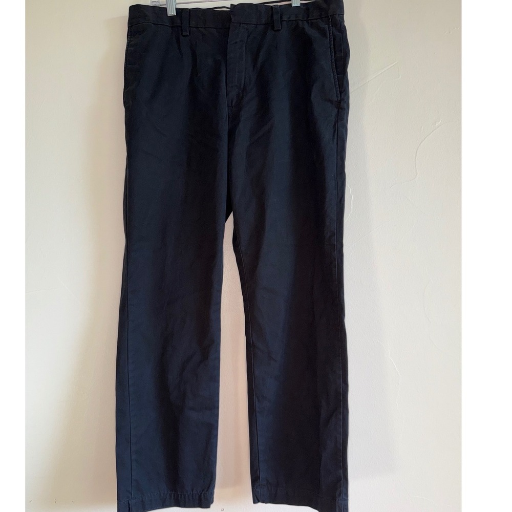 Banana Republic Emerson Chino Pants Black Mens 35x32 Straight Leg Cotton Pant